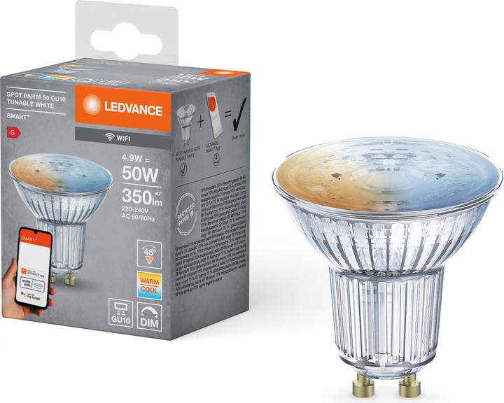 Immagine prodotto Ledvance Spot Wifi Smart+ (GU10, 5 W, 350 lm, 1 x, G)