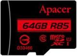 Actual product image Apacer Flash memory card (microSDXC-to-SD adapter included) (64 GB, microSDXC, U1, UHS-I)