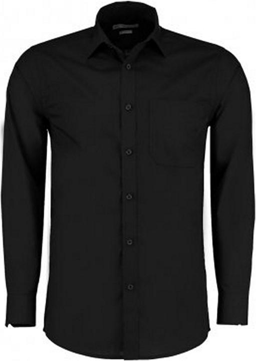 Kustom Kit Langarm Tailored Poplin Hemd