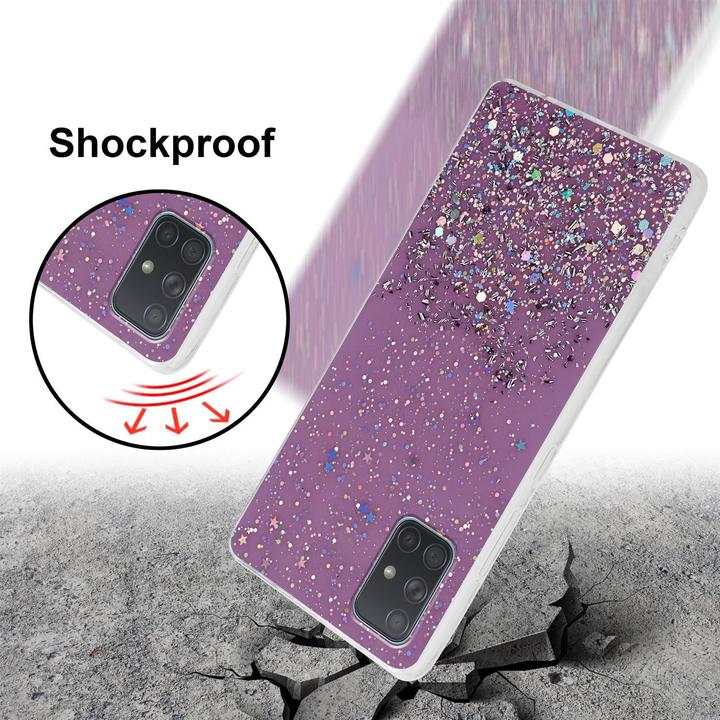 Actual product image Cadorabo TPU cover sparkling glitter (Samsung Galaxy A71)