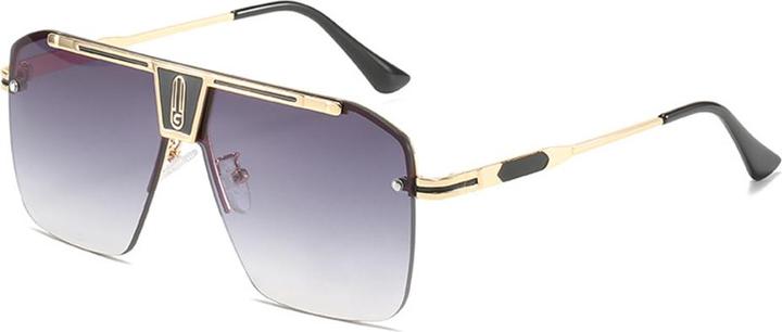Immagine prodotto Techsuit - Sunglasses (2576) - for Men with Aluminum Frame, Oversized - Gold / Gray