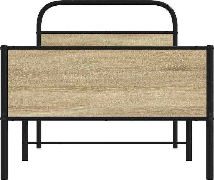Image du produit VidaXL Cadre de lit sans matelas 75x190 cm Chêne Sonoma Matériau dérivé du bois (75 x 190 cm)