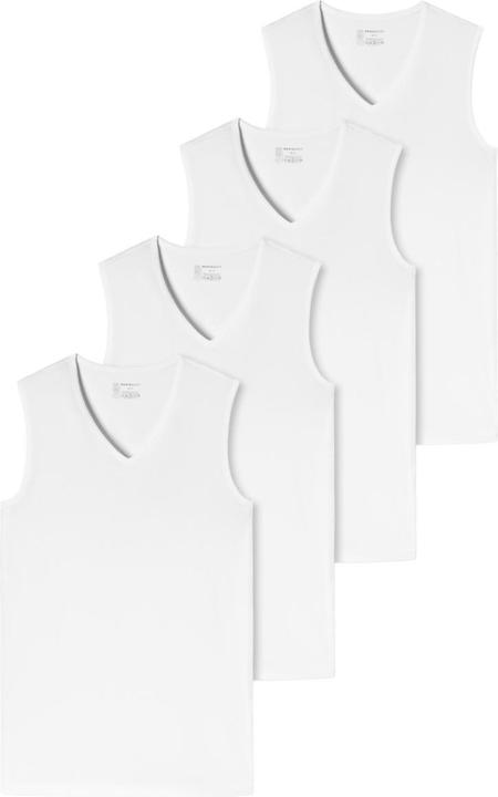 Produktbild Schiesser 4er-Pack - 95/5 - Organic Cotton Tank Top / Unterhemd mit V-Ausschnitt (XXL)