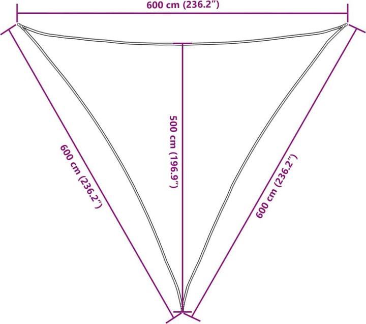 Immagine prodotto VidaXL Tenda da sole (600 x 600 x 600 cm)