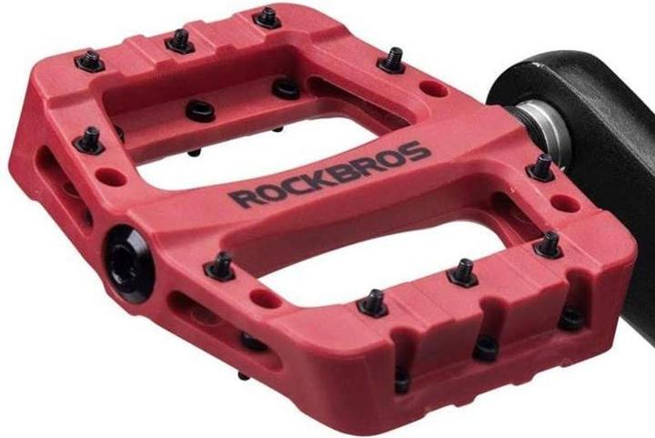 Immagine prodotto Rockbros Pedali da bicicletta, piattaforma, nylon 2017-12CRD (rosso)