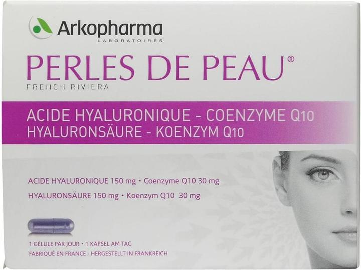Actual product image Arkopharma Perles de Peau Hyaluronsäure + Q10 Kapseln (30 Piece, Capsules, 37 g)