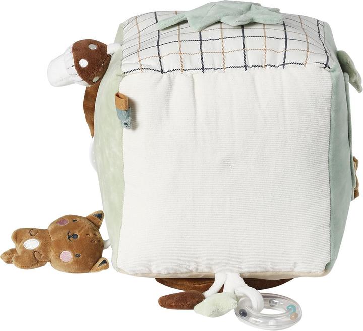 Actual product image Vertbaudet Baby activity fabric cube GREEN FOREST