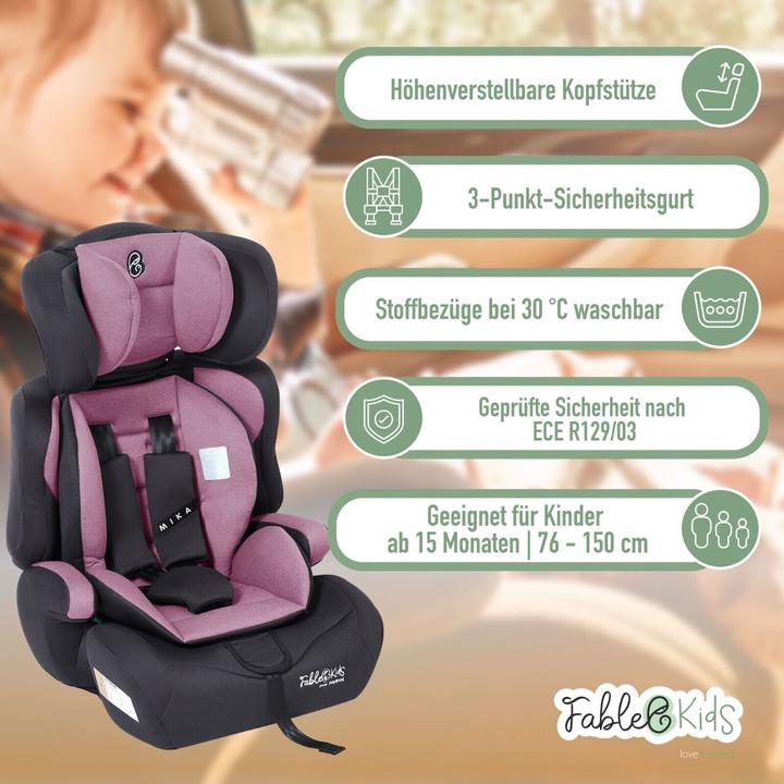 Immagine prodotto FableKids Seggiolino auto per bambini (Seggiolino per bambini, ECE R129/i-Size Standard)