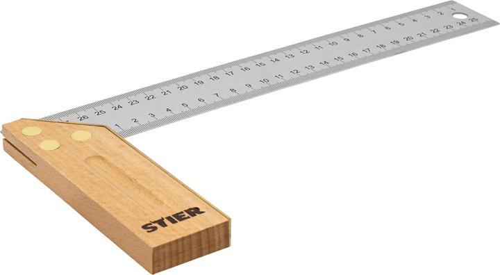 Image du produit Stier Equerre à chapeau/Equerre de menuisier, hêtre, 90° / 45°, 300 mm