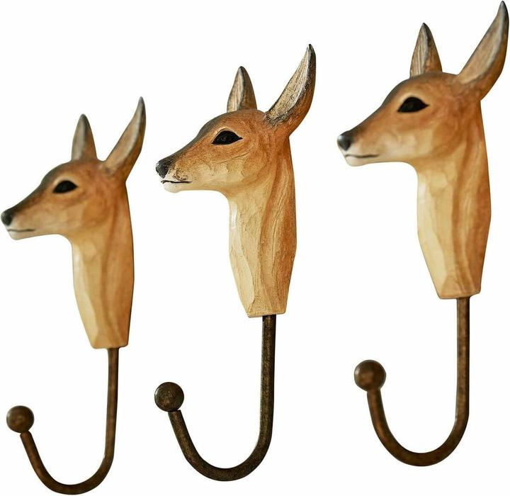 Actual product image Loberon Hook set of 3 Irélise brown