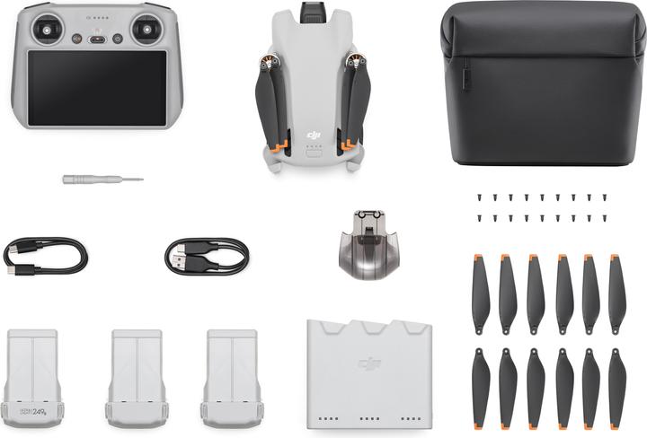 Actual product image DJI Mini 3 with RC Controller and Fly More Combo (38 min, 248 g, 48 Mpx)