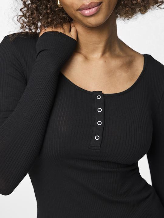 Actual product image Pieces Front buttoned ribbed top (XS)