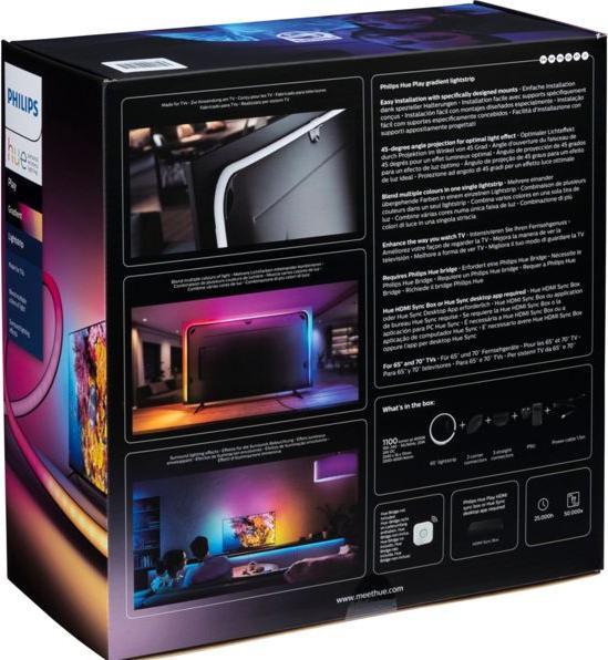 Image du produit Philips Hue Play Gradient Lightstrip 65" (en anglais) (RGBW, 254 cm, Intérieur)