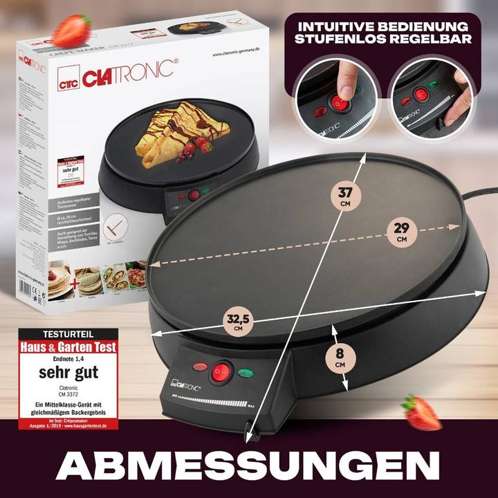 Actual product image Clatronic Crêpe Maker CM 3372