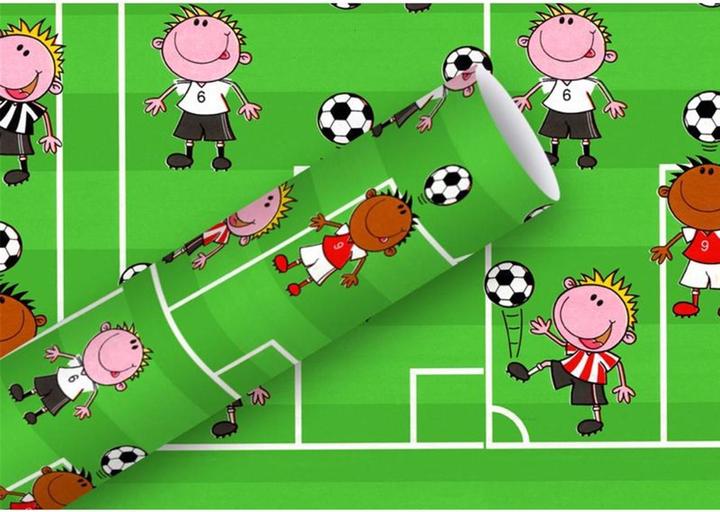 Braun + Company Carta da regalo Calcio 70 cm x 2 m, 80 g/m², Multicolore (Carta da regalo, 1 x)