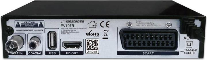 Produktbild Esperanza EV107R TV Set-Top-Box Kabel Schwarz (DVB-T2)