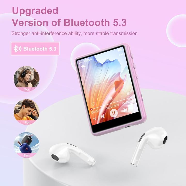 Actual product image Zaqe MP3 Player M4-rose with Bluetooth (64 GB)