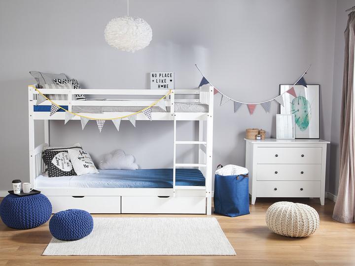 Produktbild Beliani Hochbett Holz mit Bettkasten weiss 90 x 200 cm REVIN (90 x 200 cm)