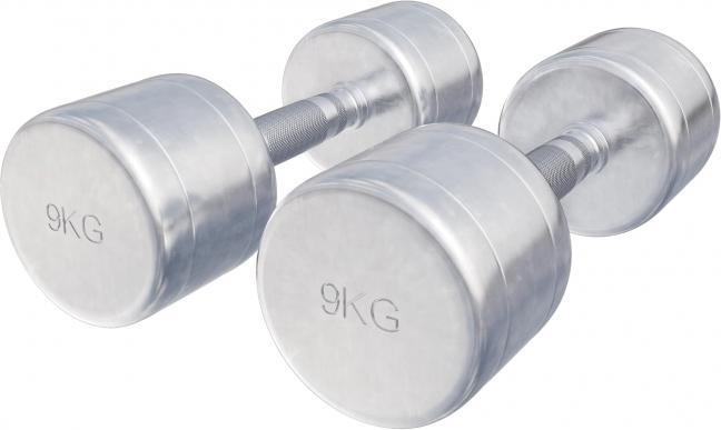 Produktbild Gorilla Sports Chrom Kurzhanteln (2 x 9 kg)