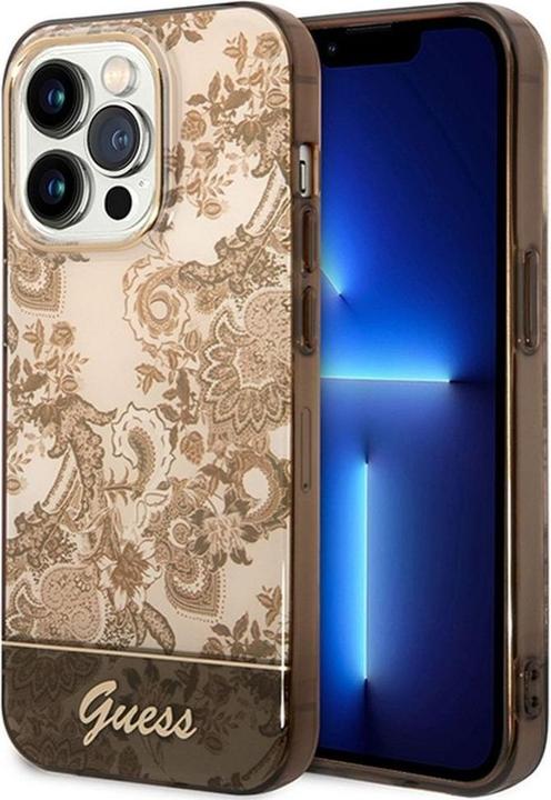 Produktbild Guess GUHCP14XHGPLHC iPhone 14 Pro Max 6,7" ochre hardcase Porcelain Collection (Apple iPhone 14 Pro Max)