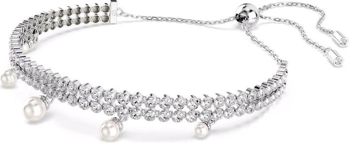 Produktbild Swarovski x Ariana Grande Armband Kristallperle Rundschliff Weiss Rhodiniert (24 cm, Swarovski Metall)