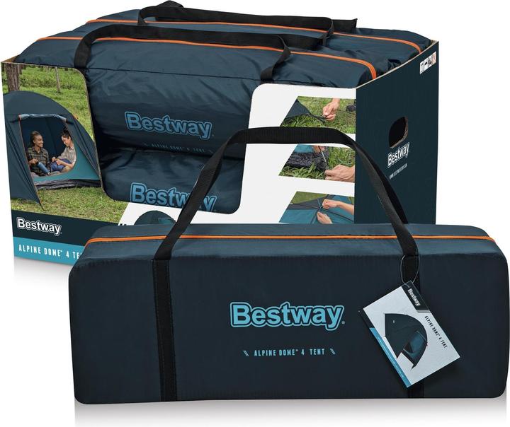 Produktbild Bestway Tent Polyester Fiberglass 70/210x240x140 cm Camping 68141 (Kuppelzelt, 3.86 kg, 4 Personen)
