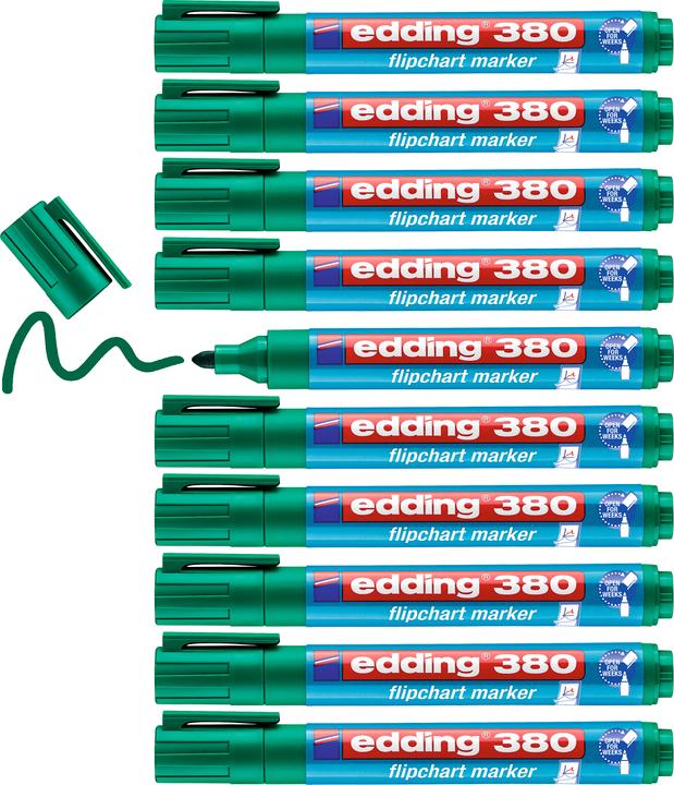 Image du produit Edding Tableau à feuilles mobiles Marqueur 380 (Vert, 1.50 mm, 1 x)