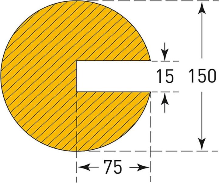 Immagine prodotto Moravia Protezione del profilo XL CIRCLE 150 autoadesiva, giallo-nero