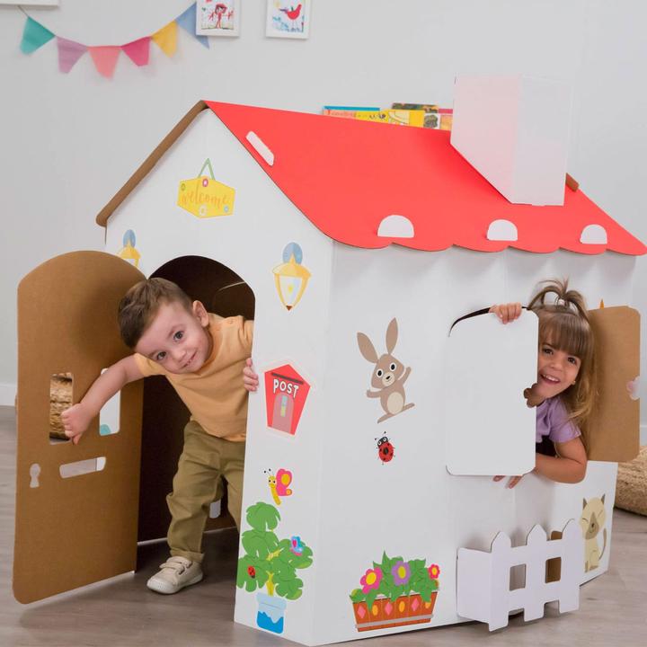 Actual product image Feber Large cardboard colouring house + stickers