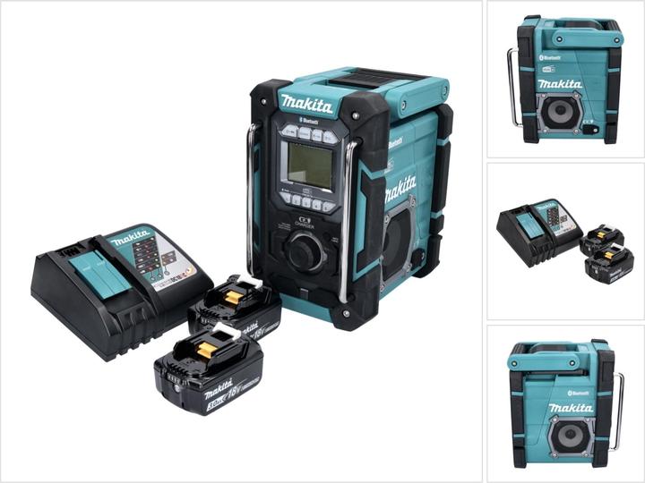 Makita DMR 301 RF Akku Baustellenradio 12 V max. - 18 V DAB / DAB+ / Bluetooth + 2x Akku 3,0 Ah + La (AM, FM, DAB+, DAB, Bluetooth)