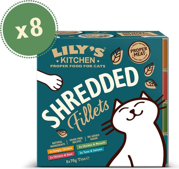 Produktbild Lily's Kitchen Shredded Fillets (Adult, 8 Stk., 560 g)