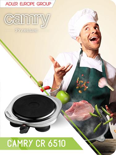 Produktbild Camry CR 6511 Black, Stainless steel Countertop Ceramic 2 zone(s)