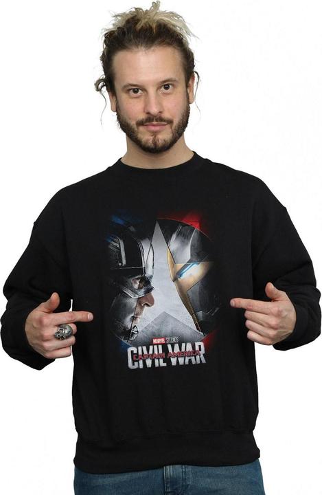 Actual product image Marvel Mens Captain America Civil War Poster Sweatshirt (XL)