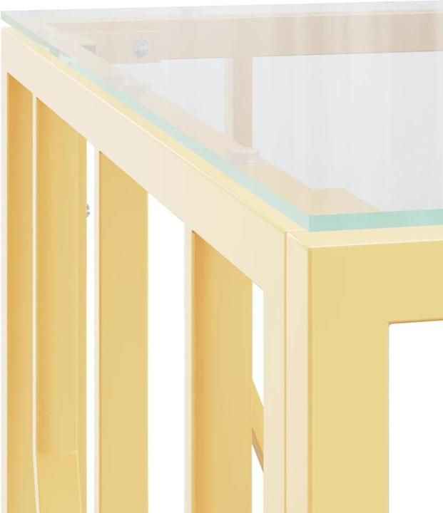 Immagine prodotto VidaXL Couchtisch Golden 50x50x50 cm Edelstahl und Glas (50 x 50 x 50 x 50 cm)
