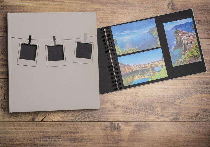 Image du produit Exacompta Album photo à spirales 50 pages noires Instants - Beige (32 x 22 cm)