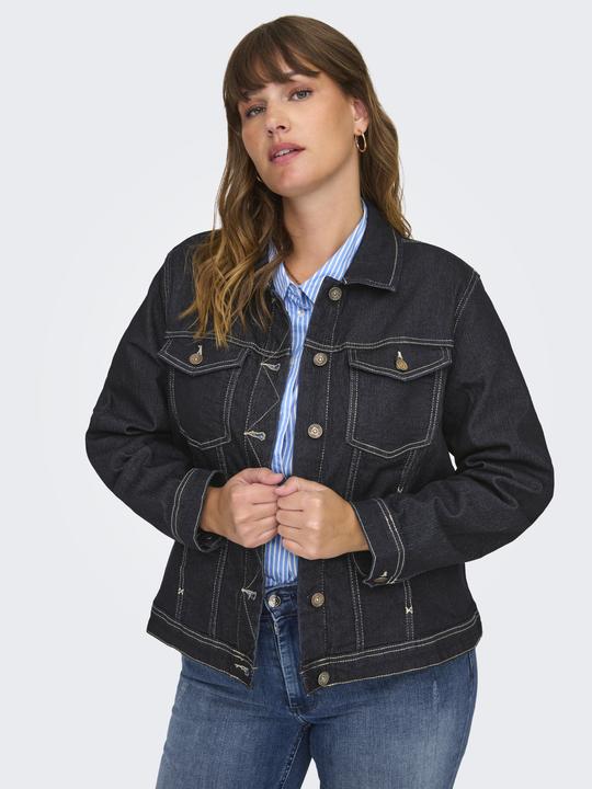 Actual product image Only Fly-away collar cuffs with button jacket denim jacket (44)