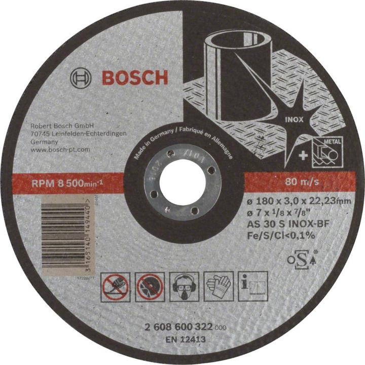 Actual product image Bosch Professional Zubehör PRO Stainless Steel cutting disc, 180 x 3 x 22.23 mm