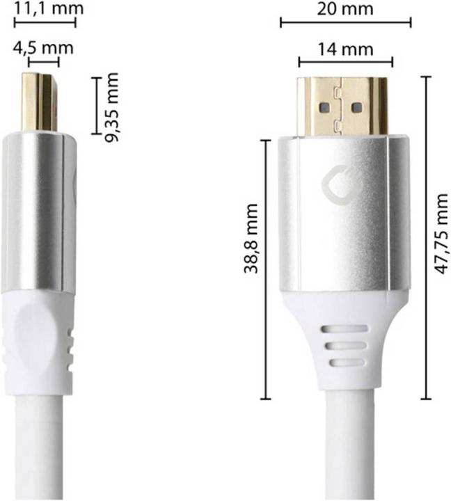 Produktbild Oehlbach TV, Monitor Anschlusskabel Ultra High Speed HDMI Kabel (2 m, HDMI)