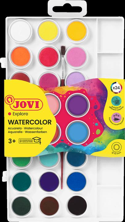 Produktbild Jovi Wasserfarbkasten 24 Farben (Farblich sortiert, 528 ml)