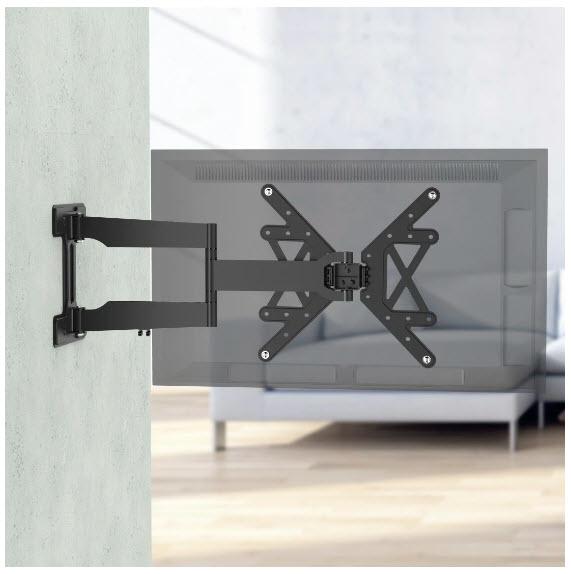 Actual product image Hama FULLMOTION TV wall mount, 400x400, 165 cm (65"), extra long arm, slim (Wall, 65", 50 kg)