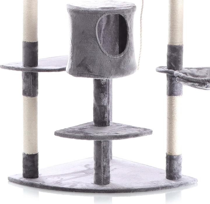 Immagine prodotto Wiltec Tiragraffi angolare grigio 210cm tiragraffi per gatti albero per gatti albero da arrampicata per (210 cm, Grigio)