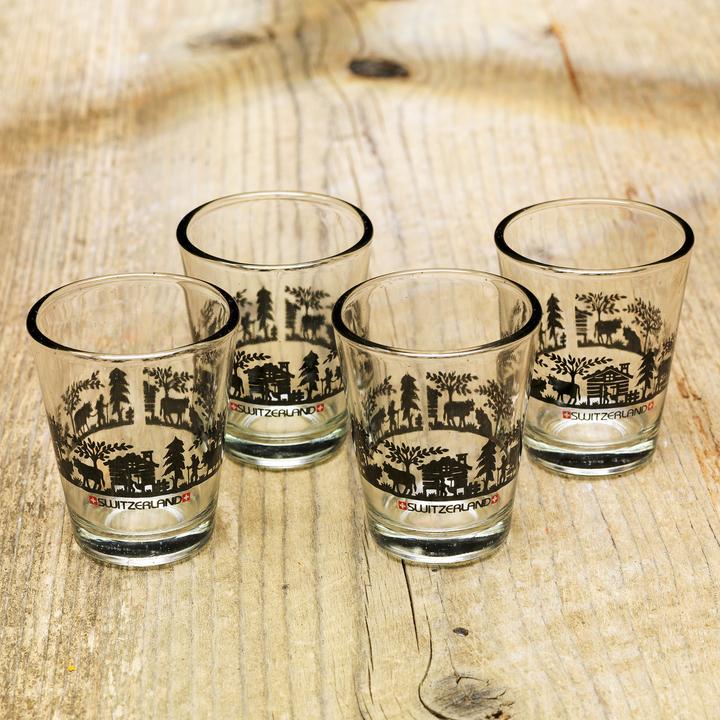 Produktbild Angela Bruderer Shotgläser «Scherenschnitt» 4er-Set (4 x, Schnapsgläser + Shotgläser)