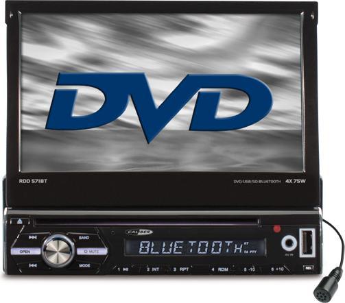 Produktbild Caliber RDD571BT - Autoradio met klapscherm, FM radio, Bluetooth, USB, 4x75W - Zwart