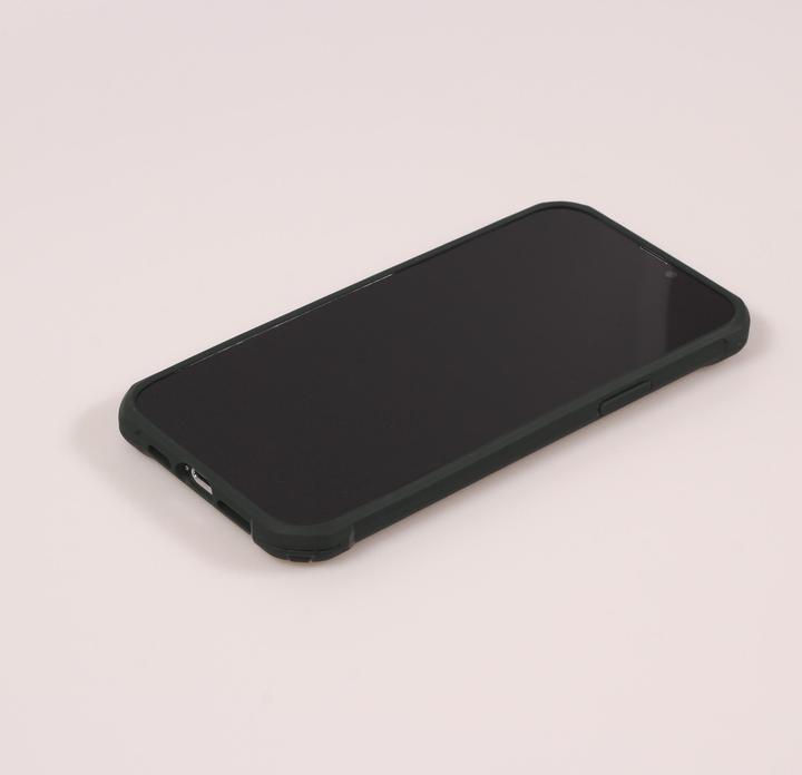 Produktbild PhoneLook Hülle Military Elite kompakt Cover mit semi-transparentem Carbon Rücken (Apple iPhone 14 Pro)
