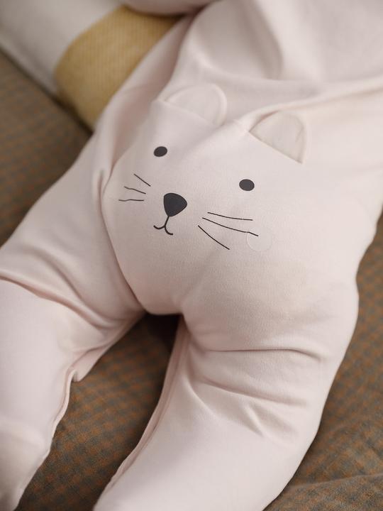 Produktbild Vertbaudet Bio-Kollektion: Baby Strampler mit Katze