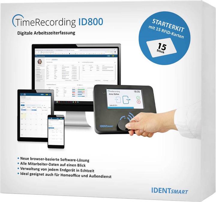 Produktbild IDENTsmart ID800 Zeiterfassung Starter-Kit
