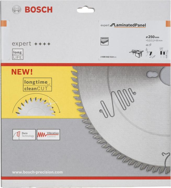 Actual product image Bosch Professional Zubehör Circular saw blade Expert for Laminated Panel, 250 x 30 x 3.2 mm, 48
