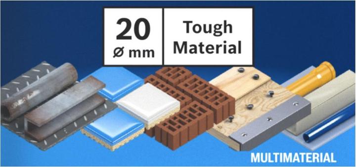 Actual product image Bosch Professional Zubehör EXPERT Tough Material hole saw, 20 x 60 mm (20 millimetres)