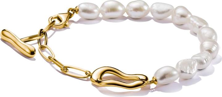 Actual product image Thomas Sabo Perlenarmband Natural Beauty vergoldet (19 cm, Freshwater cultured pearl, Sterling silver 925)