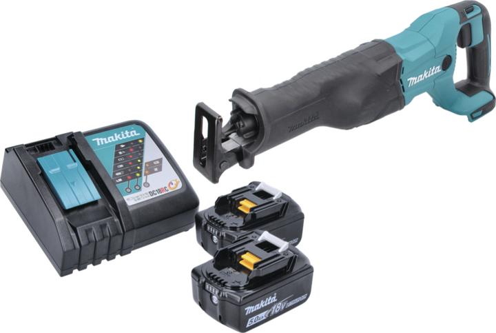Image du produit Makita DJR 186 RT Scie réversible sans fil Scie sabre 18 V + 2x batterie 5,0 Ah + chargeur